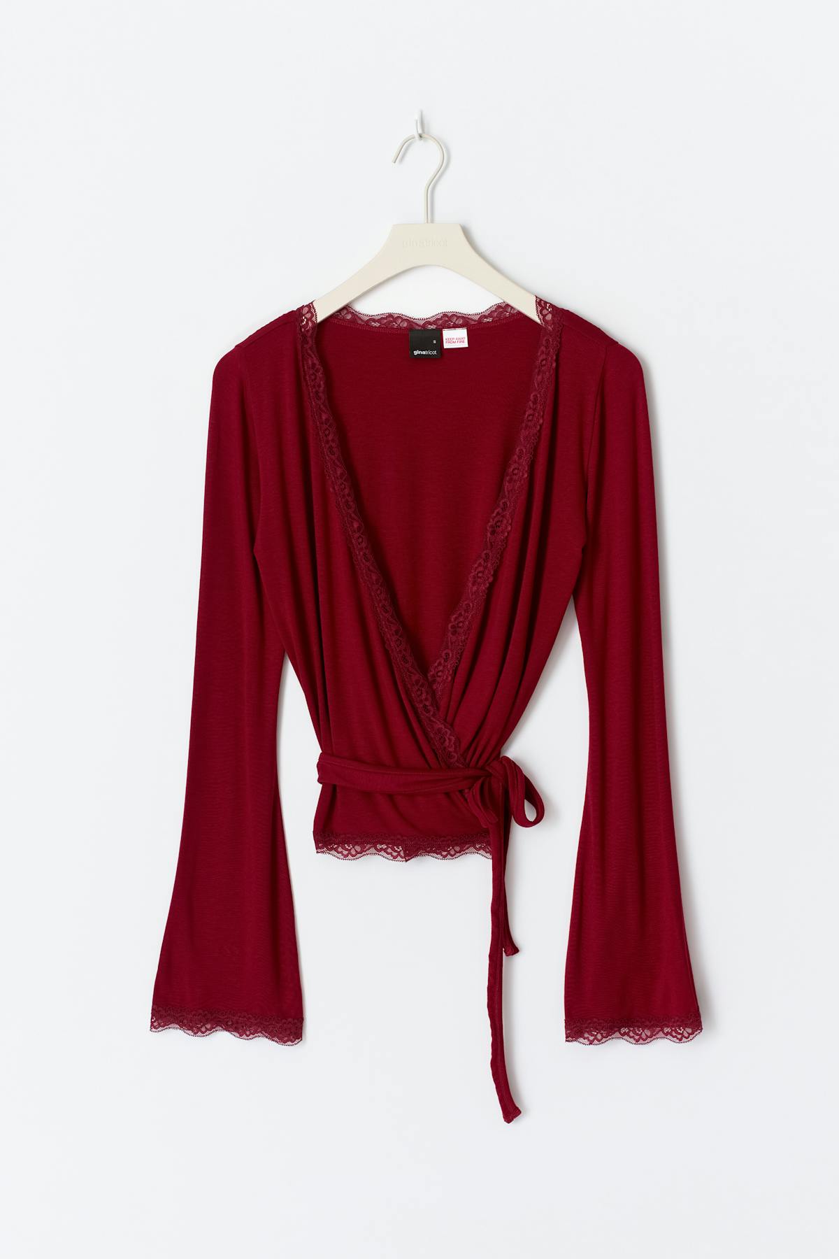Soft wrap cardigan - Bordeaux