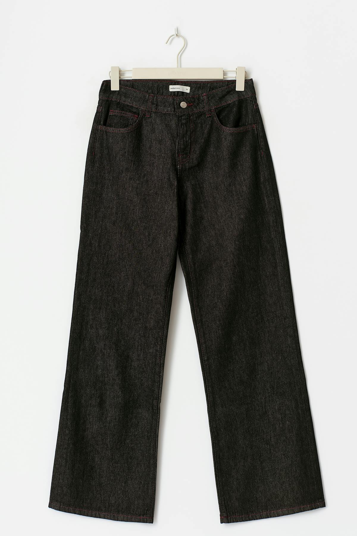 High and wide jeans - Scandi blue