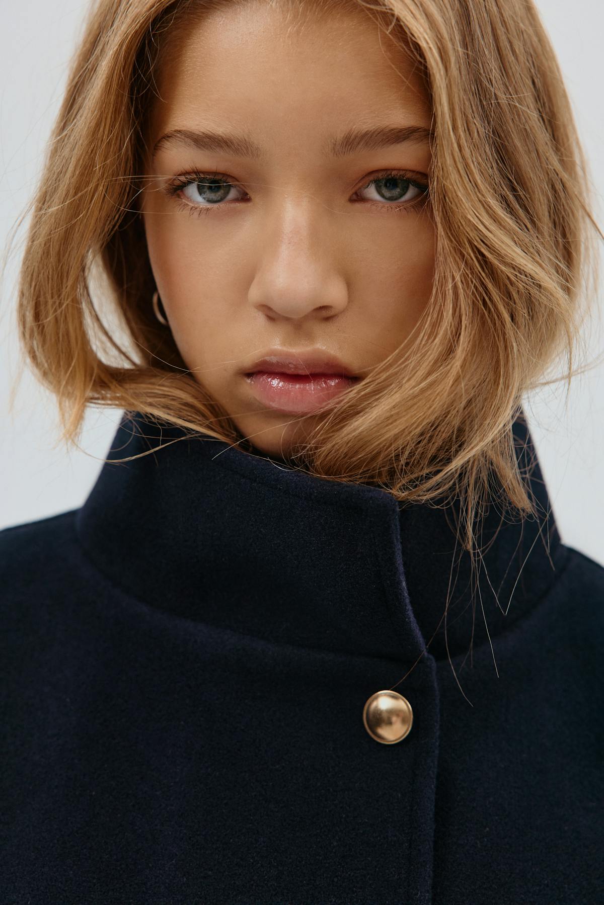 Y belted cape - Blanc cassé