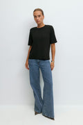 Shoulder pads tee - Noir