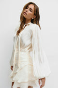 Mini frill dress - White/black