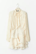 Mini frill dress - White/black