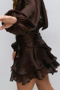 Mini frill dress - Pomegranate