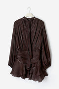 Mini frill dress - Pomegranate