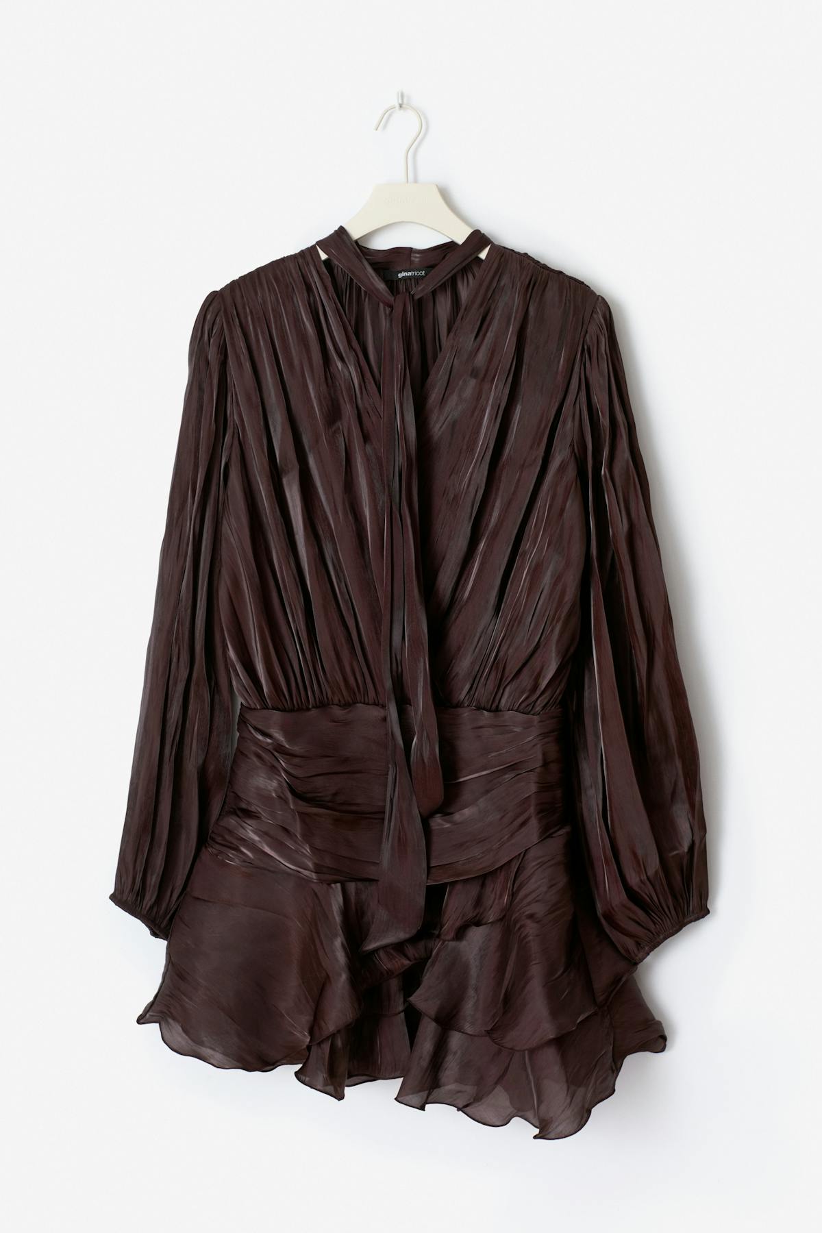 Mini frill dress - Pomegranate