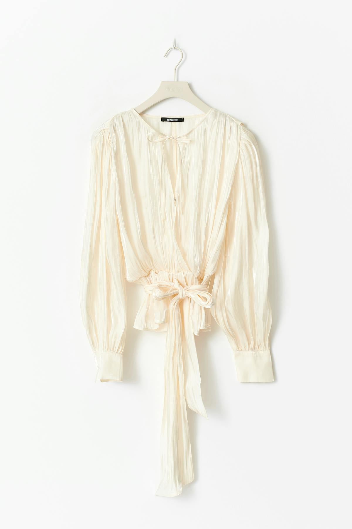 Tie front blouse - Creme