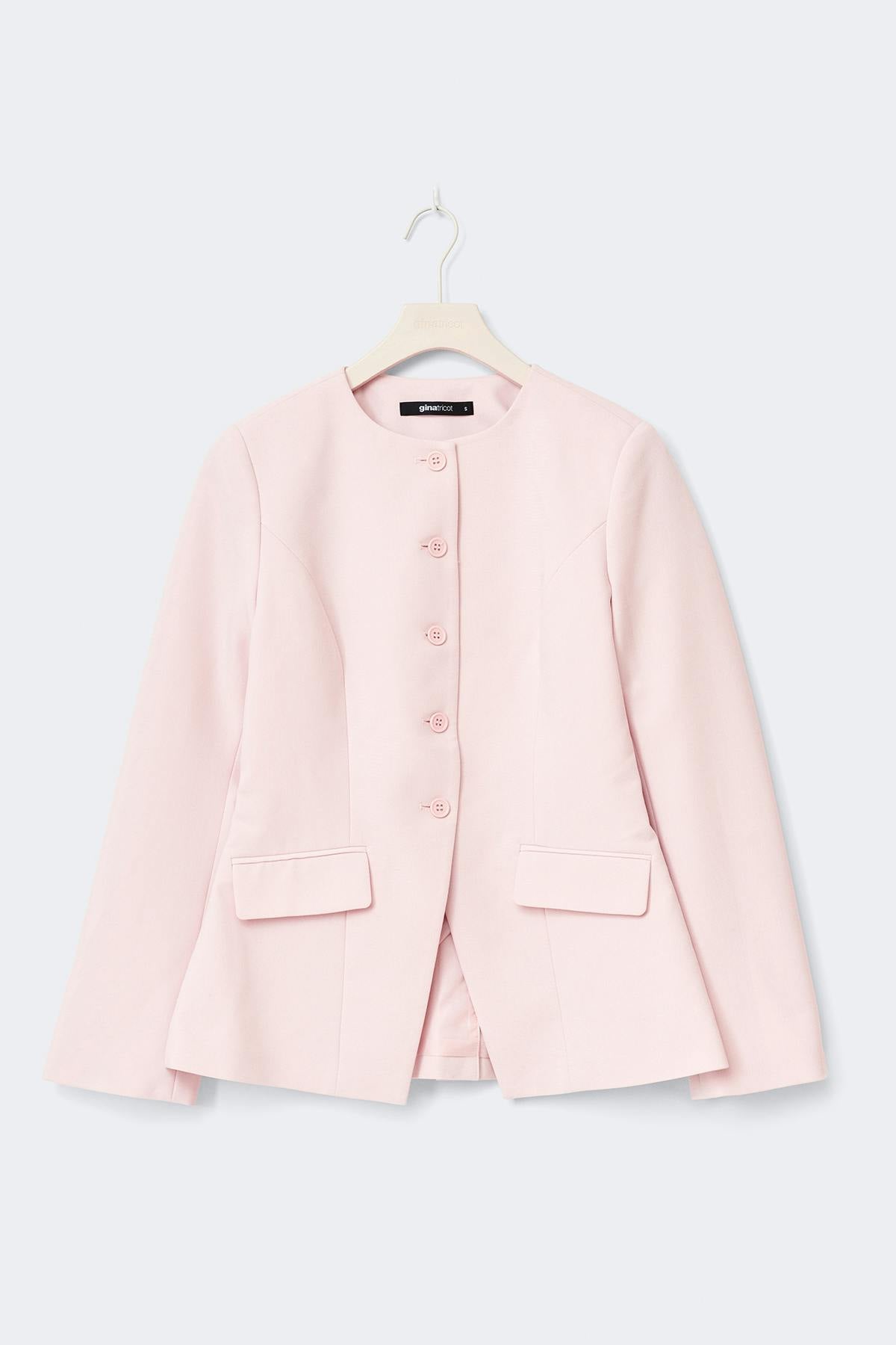 High neck shaped blazer - Rose