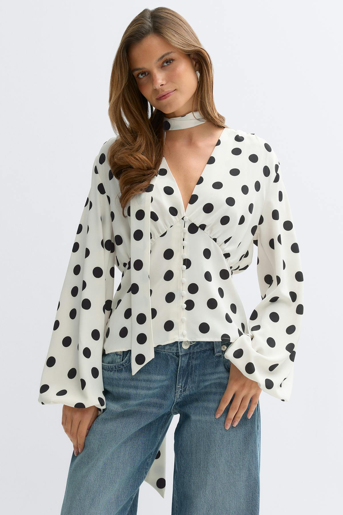 Scarf top - Marron foncé