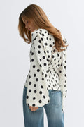 Scarf top - Offwhite dot