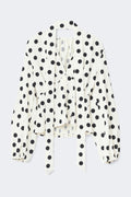 Scarf top - Offwhite dot