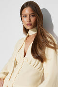 Scarf top - Offwhite dot