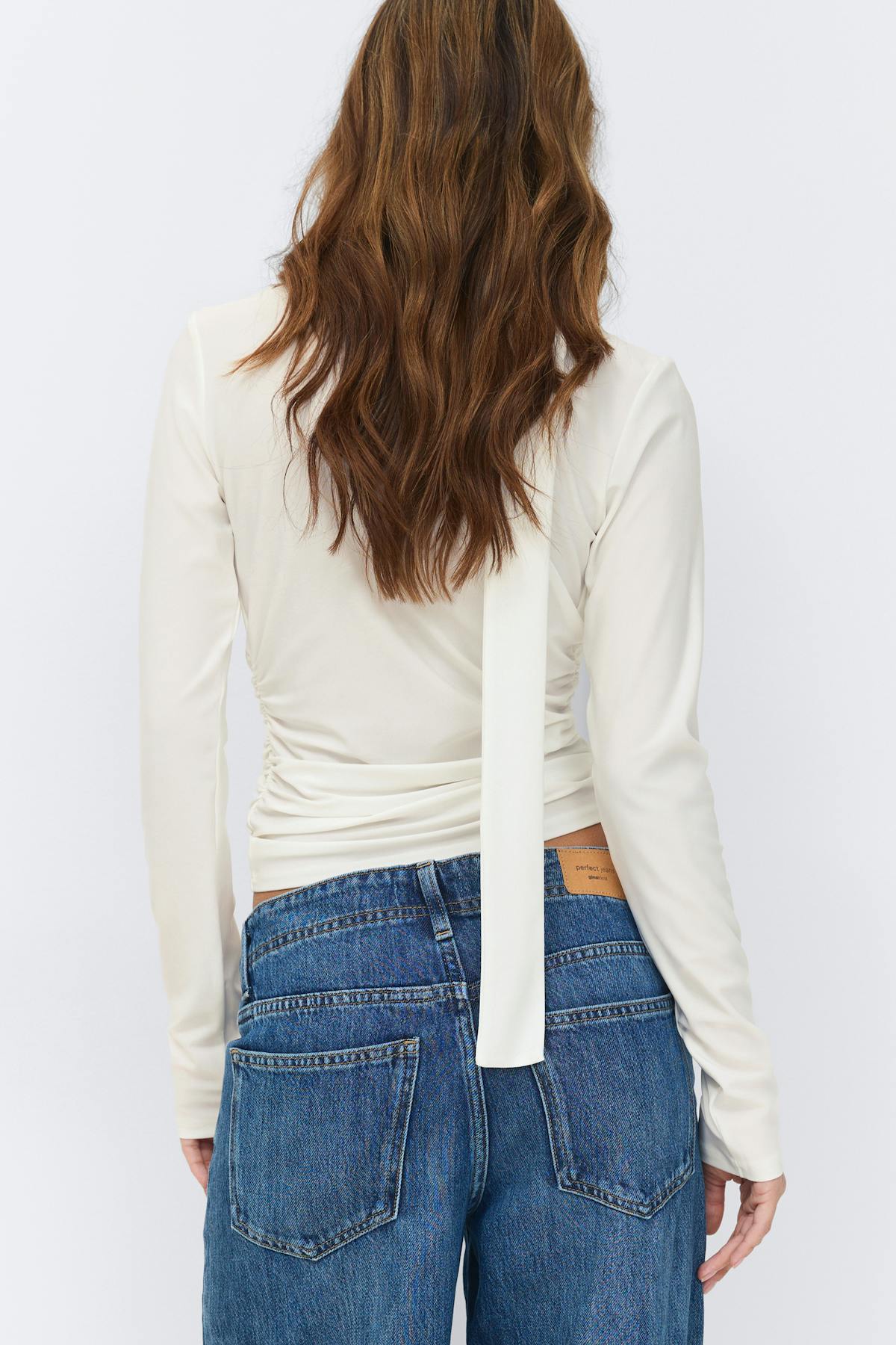 Scarf top - Blanc cassé