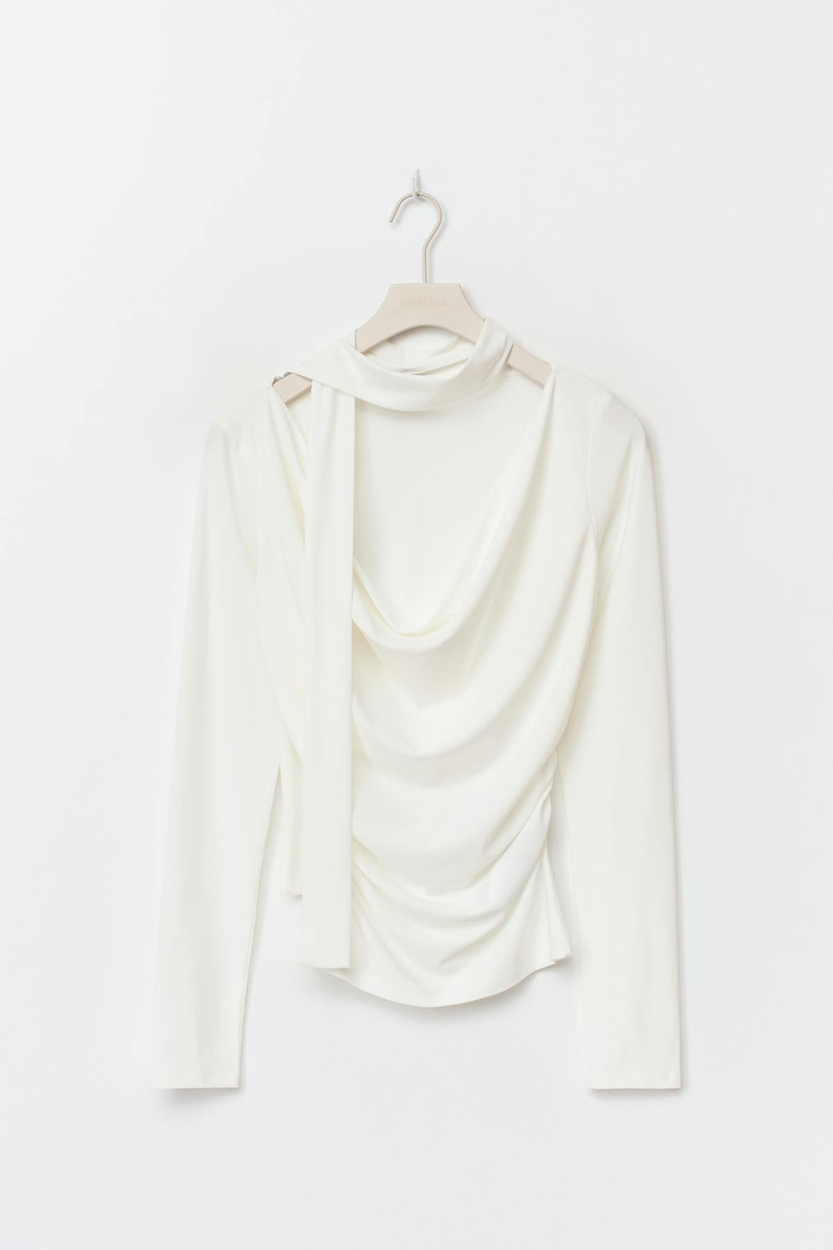Scarf top - Blanc cassé