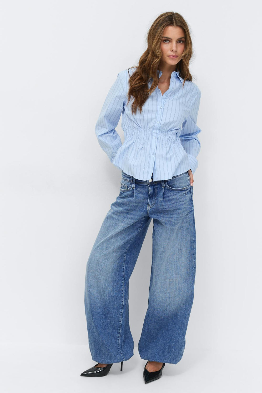 Sweatpant jeans - Mid blue
