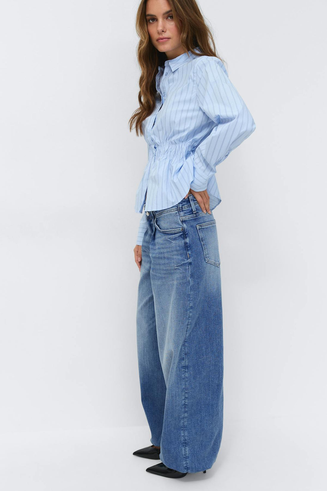 Sweatpant jeans - Mid blue