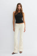 Ultra low bootcut jeans - Bleu foncé