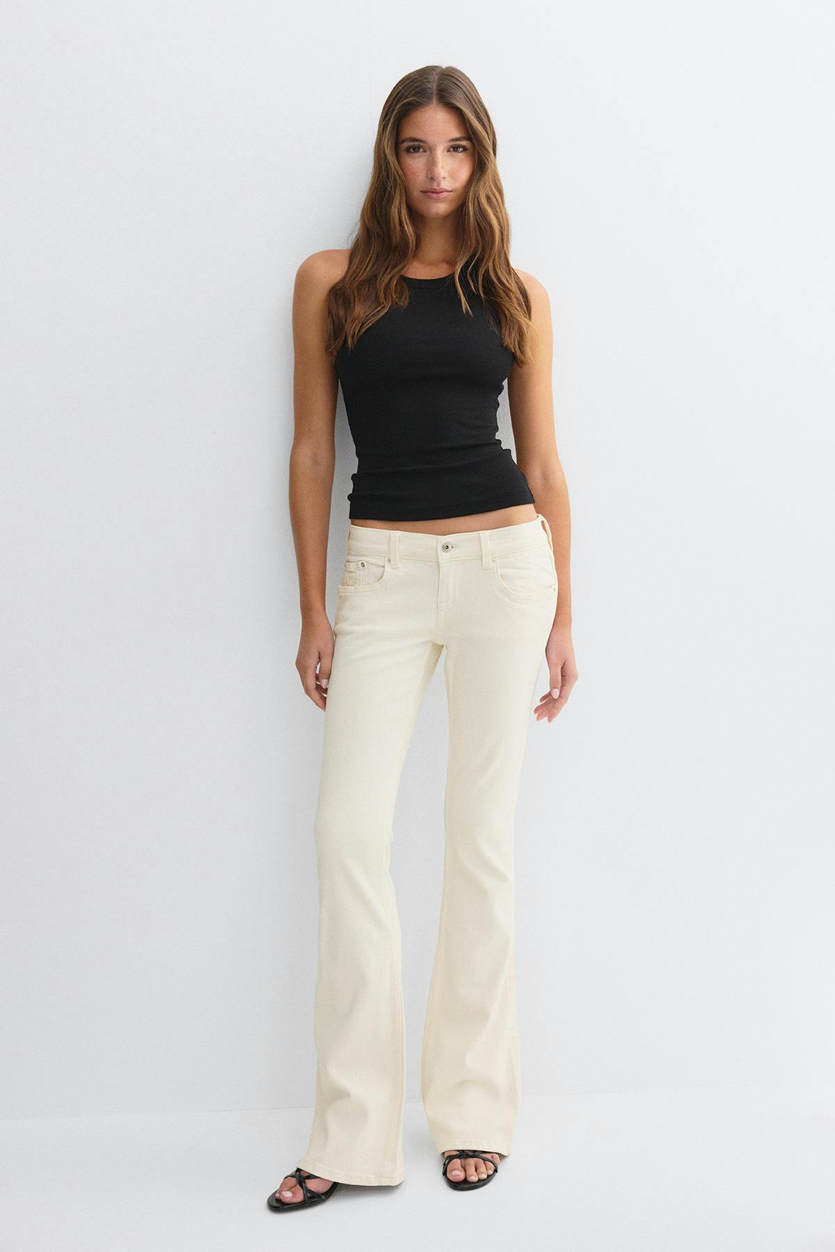 Ultra low bootcut jeans - Bleu foncé