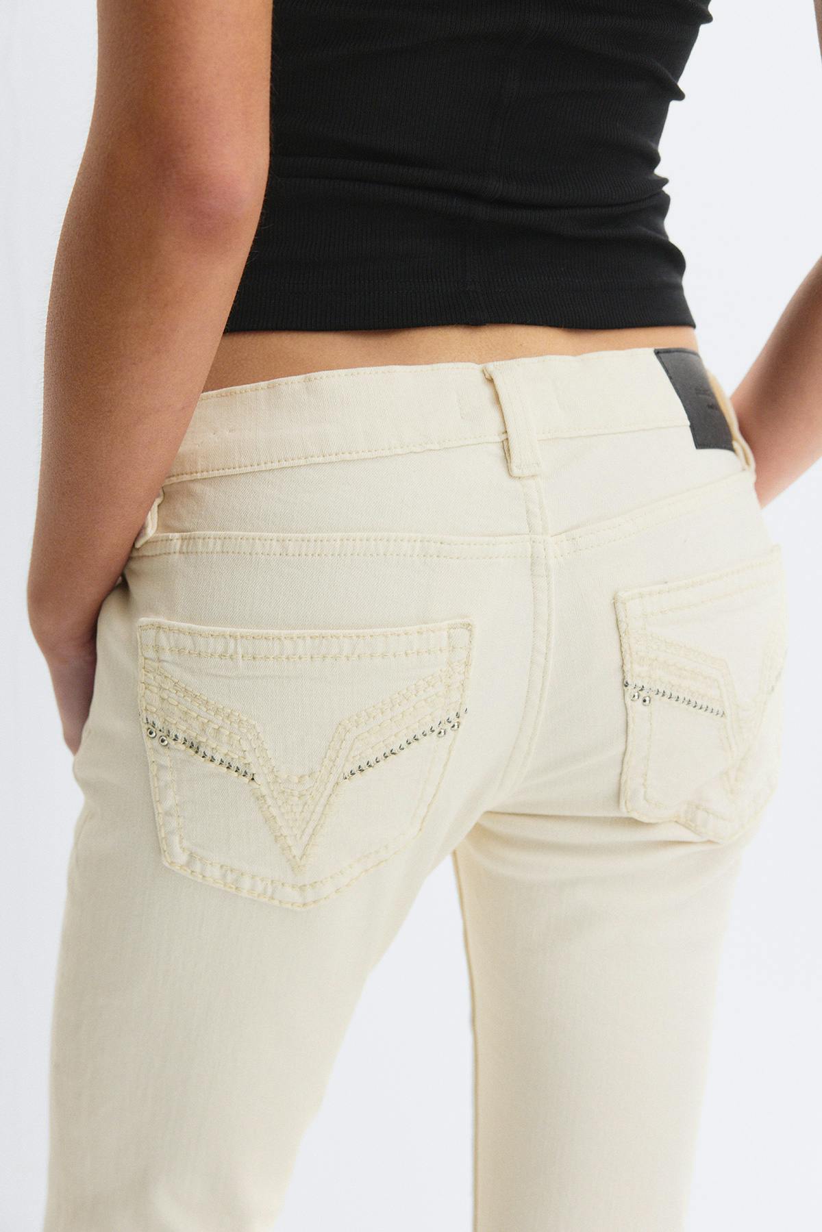 Ultra low bootcut jeans - Bleu foncé
