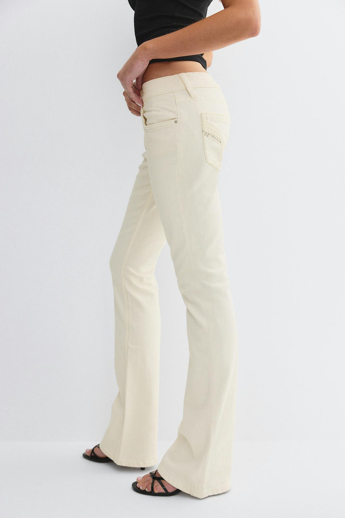 Ultra low bootcut jeans - Bleu foncé