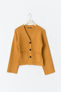 Shaped knitted cardigan - Cashmere blue