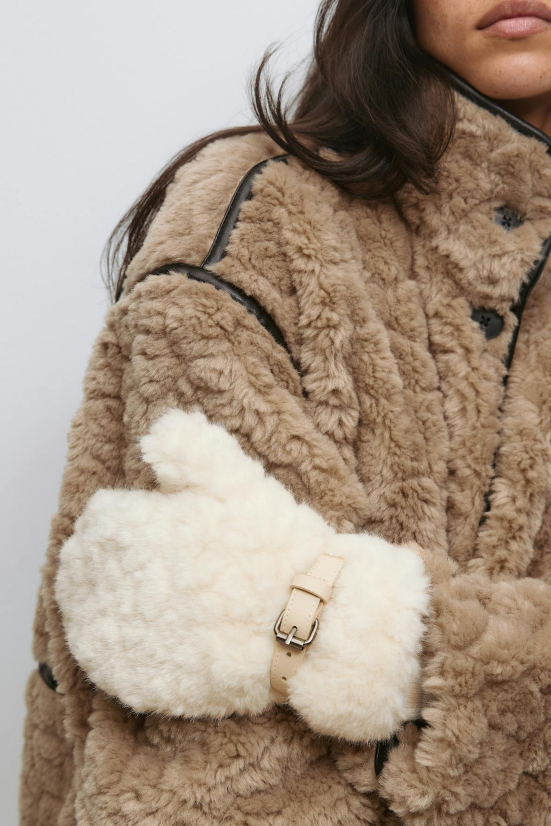 Teddy mittens - Creme