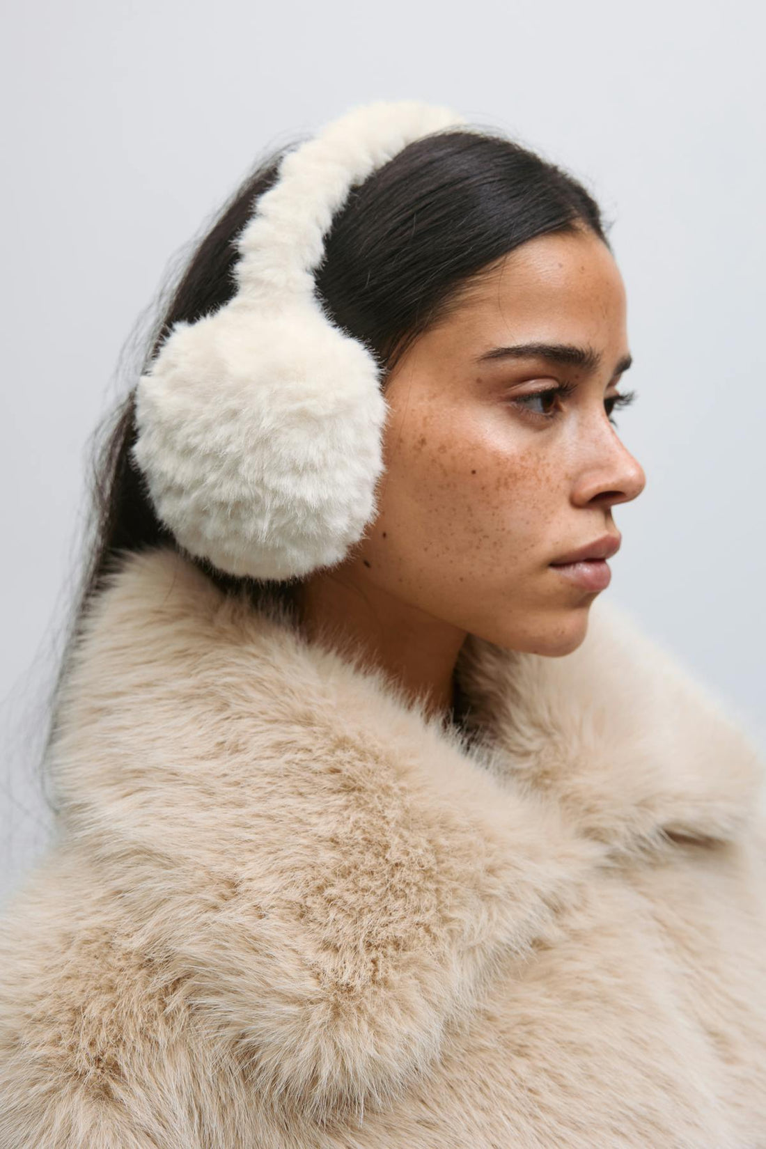 Teddy ear muffs - Creme