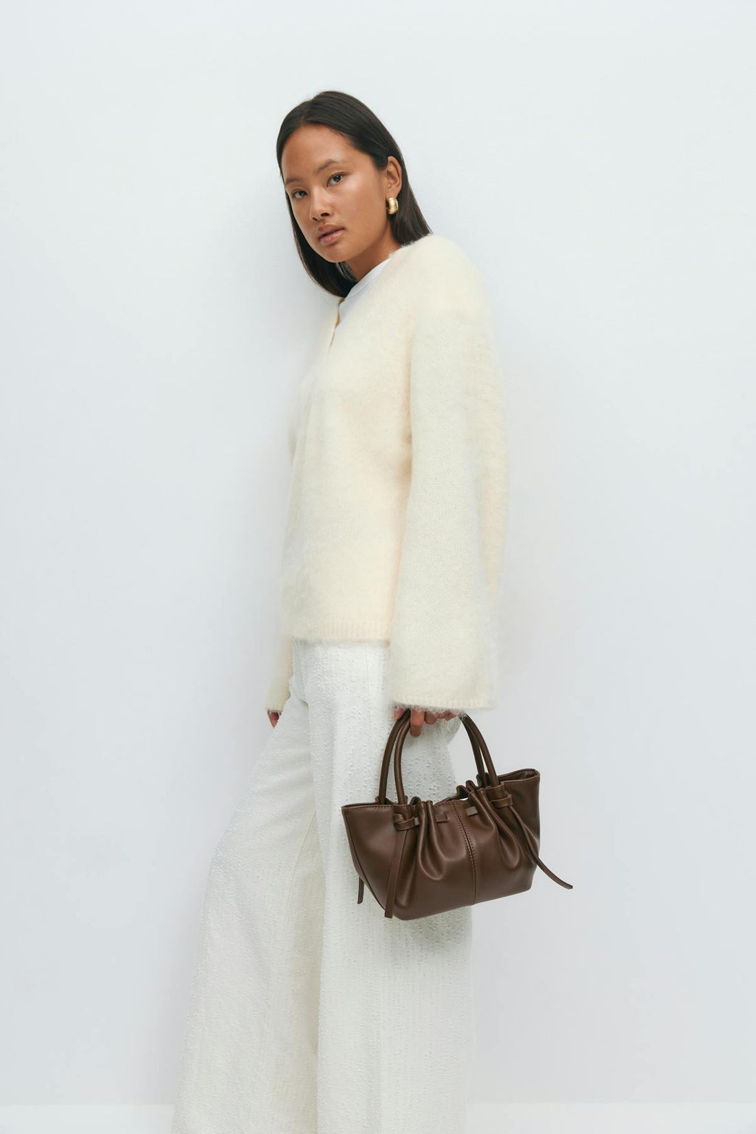 Strap detail crossbody bag - Marron