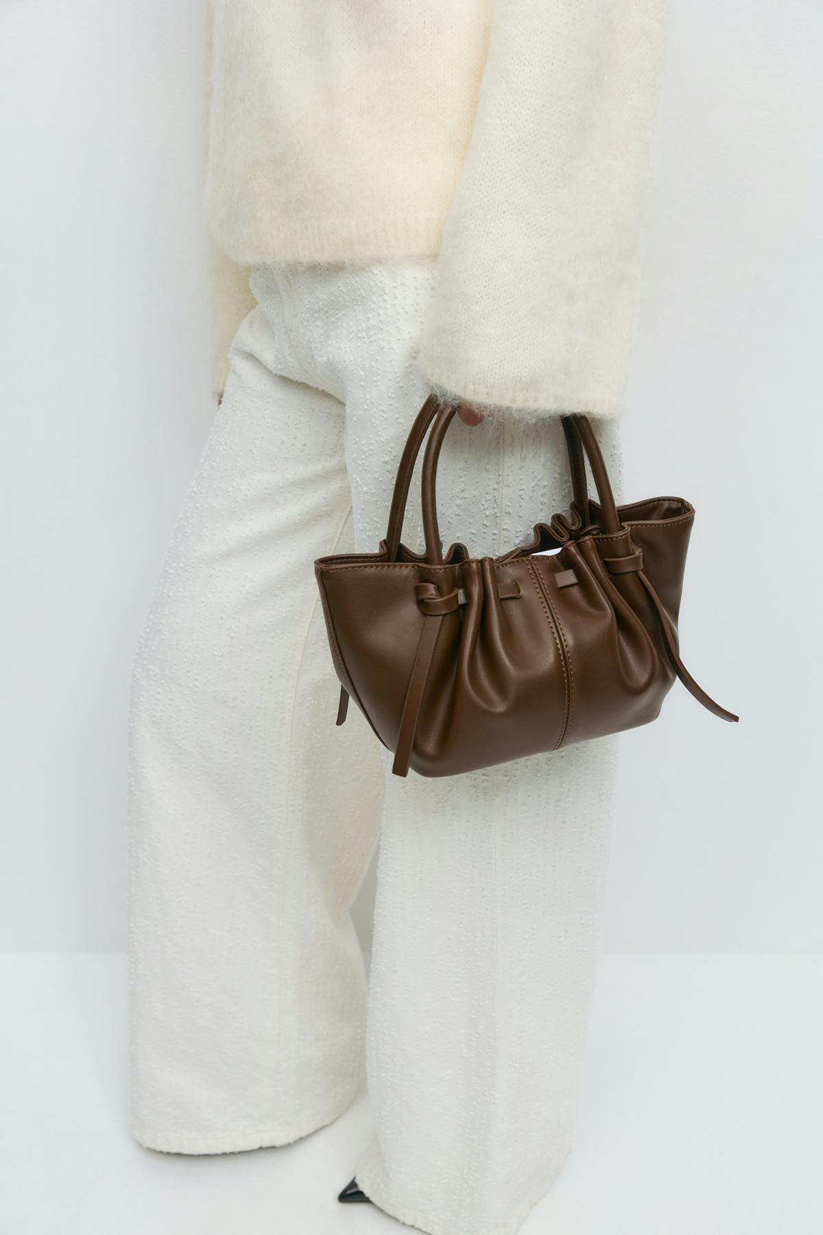 Strap detail crossbody bag - Marron foncé