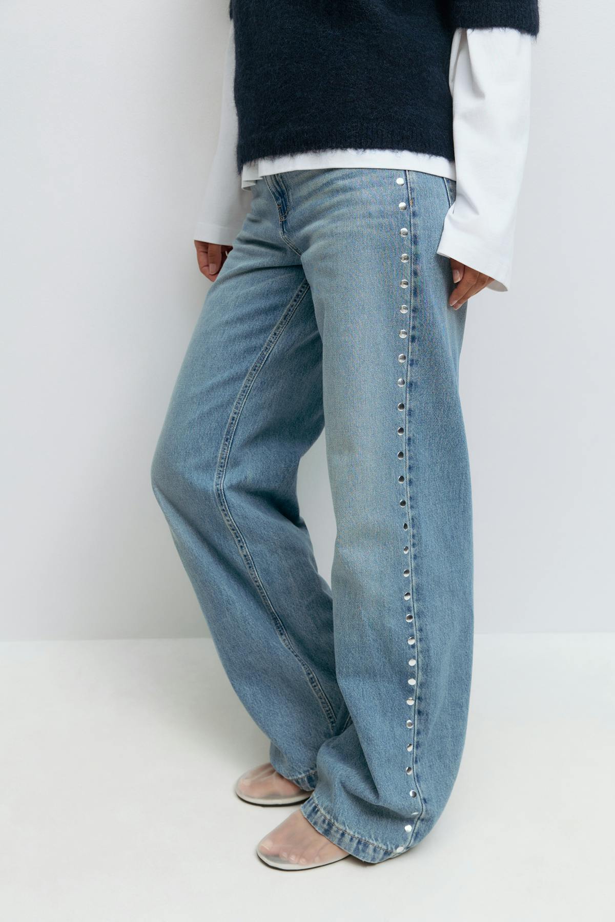 Studded jeans - Gris