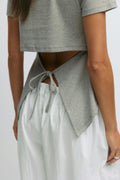 Tie back tee - Heather