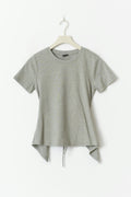 Tie back tee - Heather