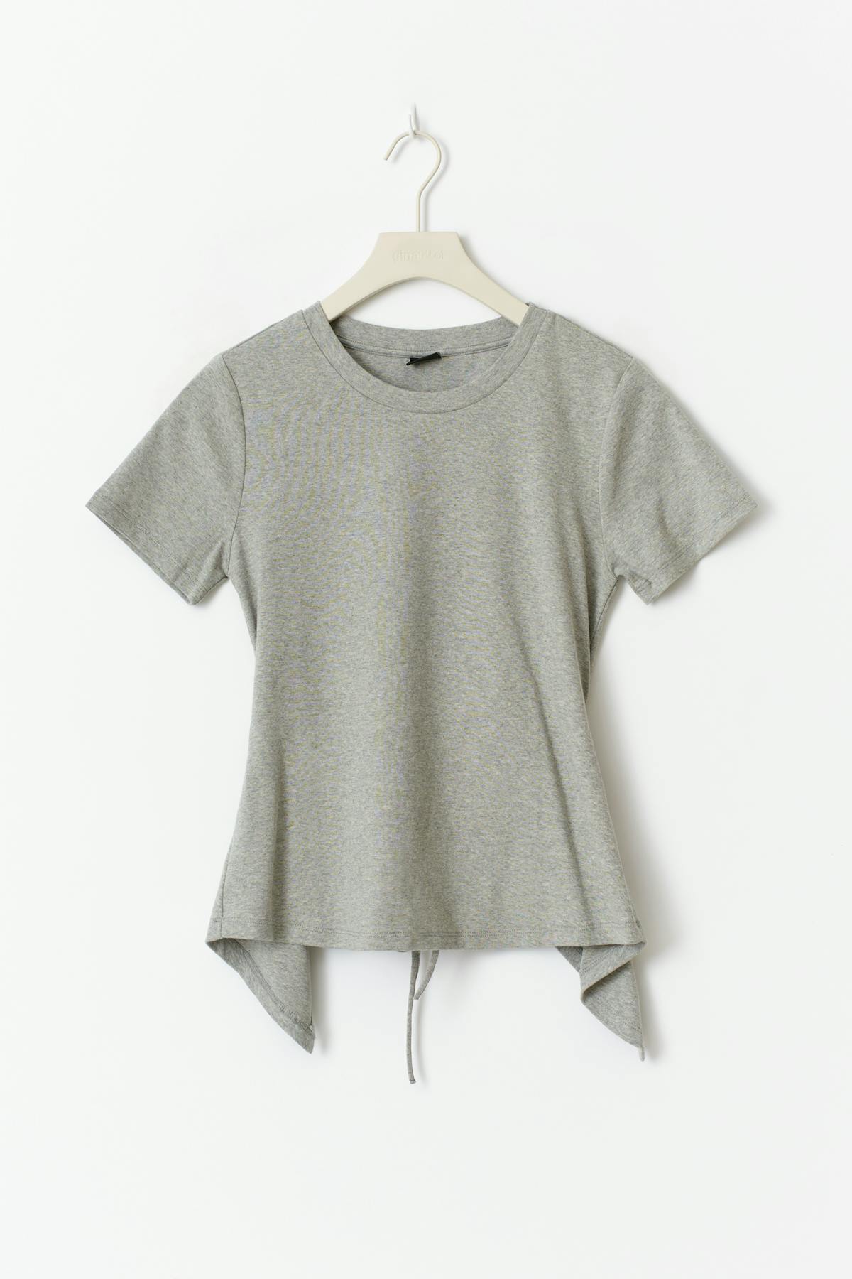 Tie back tee - Heather