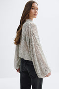 Scarf blouse - Creme/dot