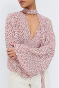 Scarf blouse - Creme/dot