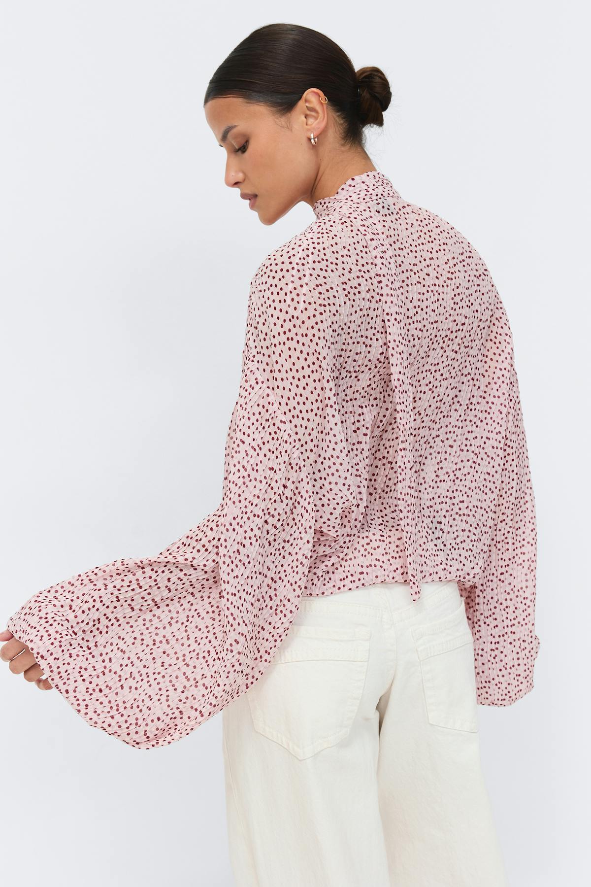 Scarf blouse - Dot print