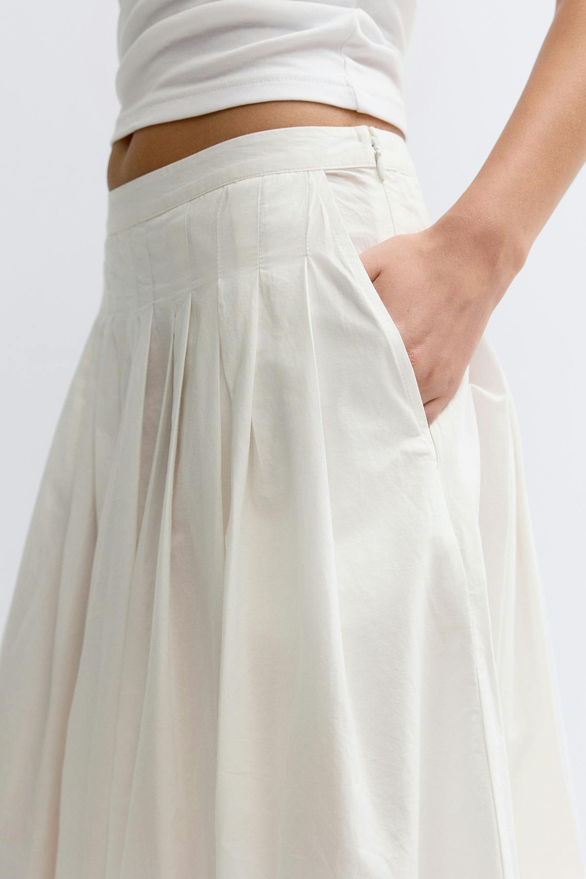 Pleated skirt - Sable