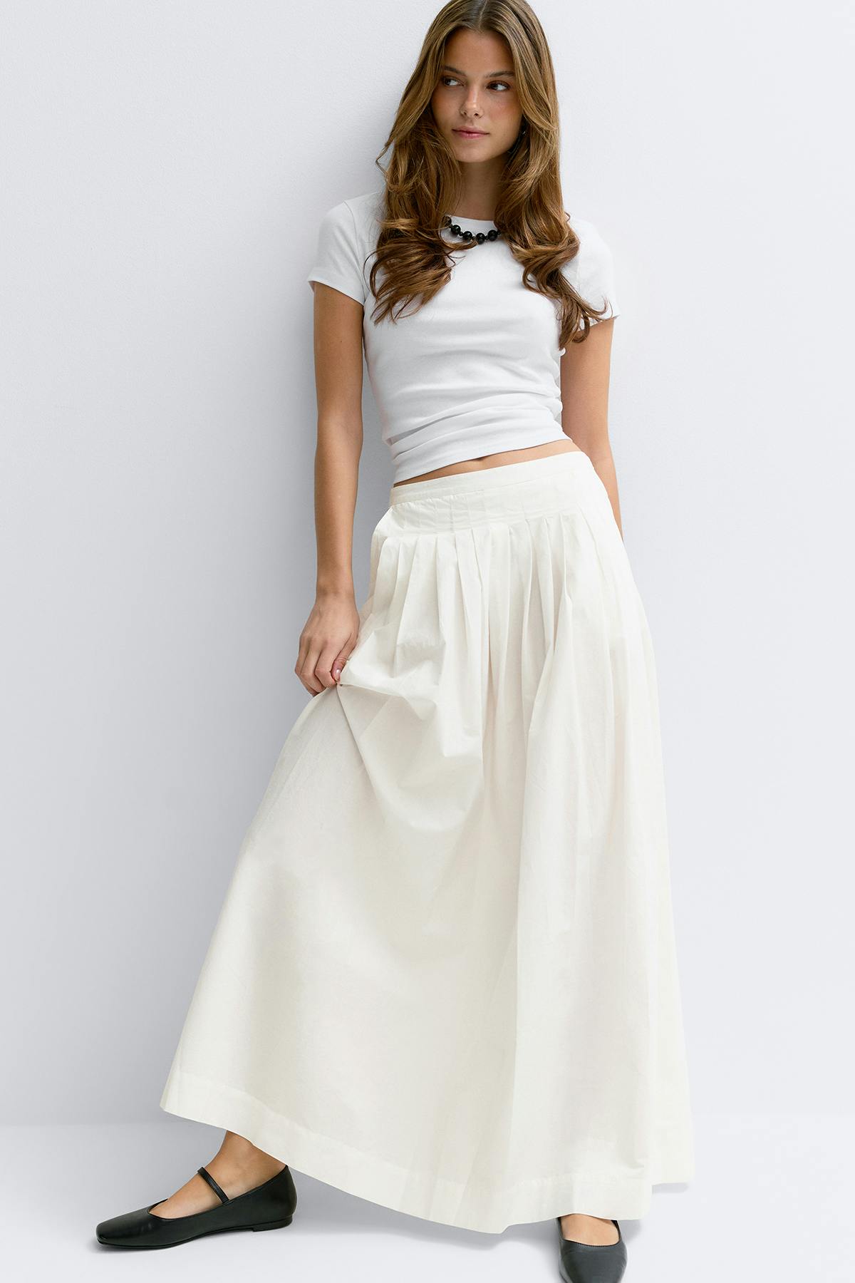 Pleated skirt - Sable