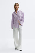 Poplin shirt - Lt blue/stripe