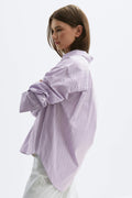 Poplin shirt - Brown/stripe