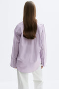 Poplin shirt - Lt blue/stripe