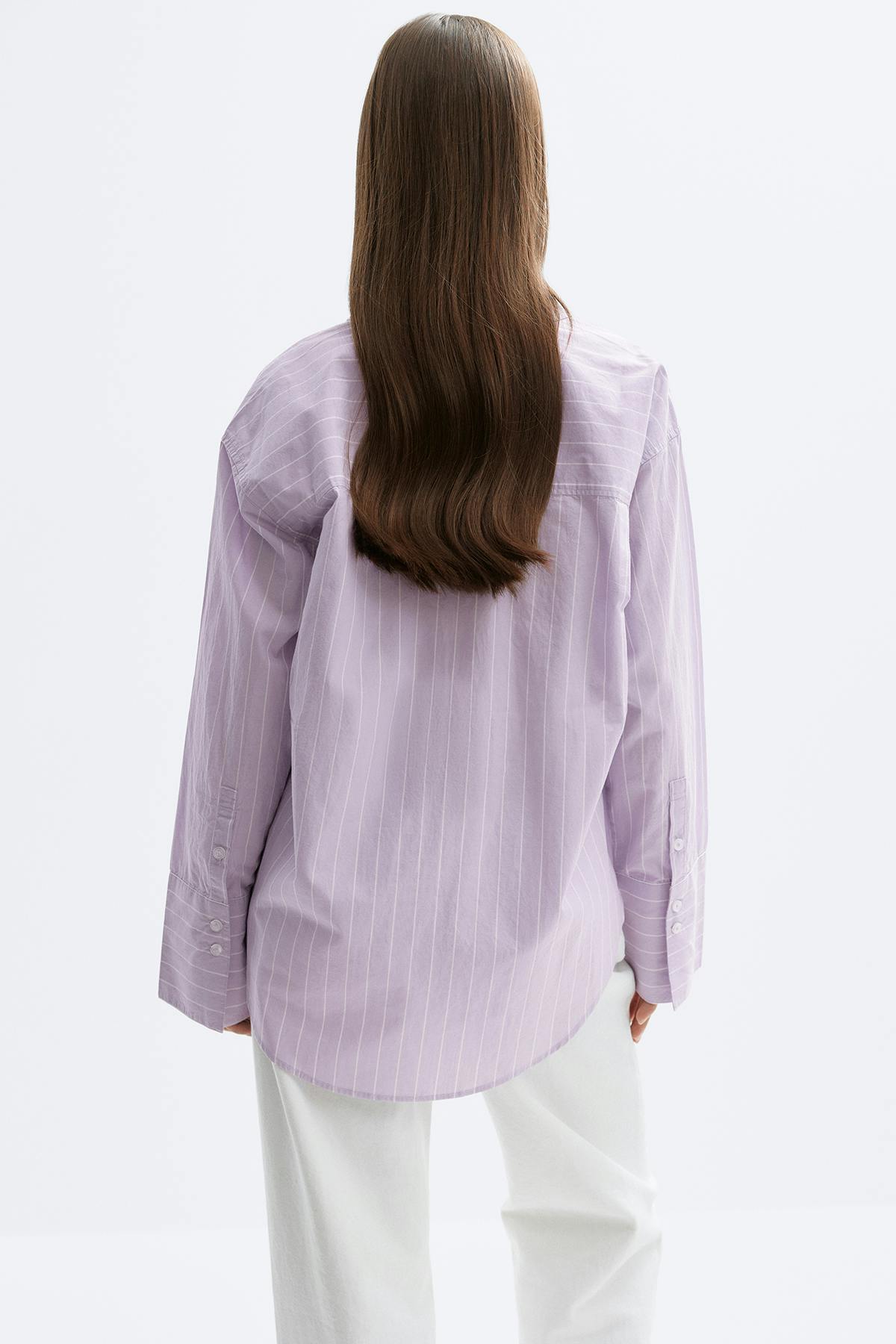 Poplin shirt - Lt blue/stripe