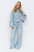 Embroidery jeans - Mid blue