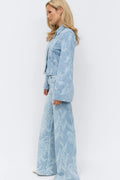 Embroidery jeans - Mid blue