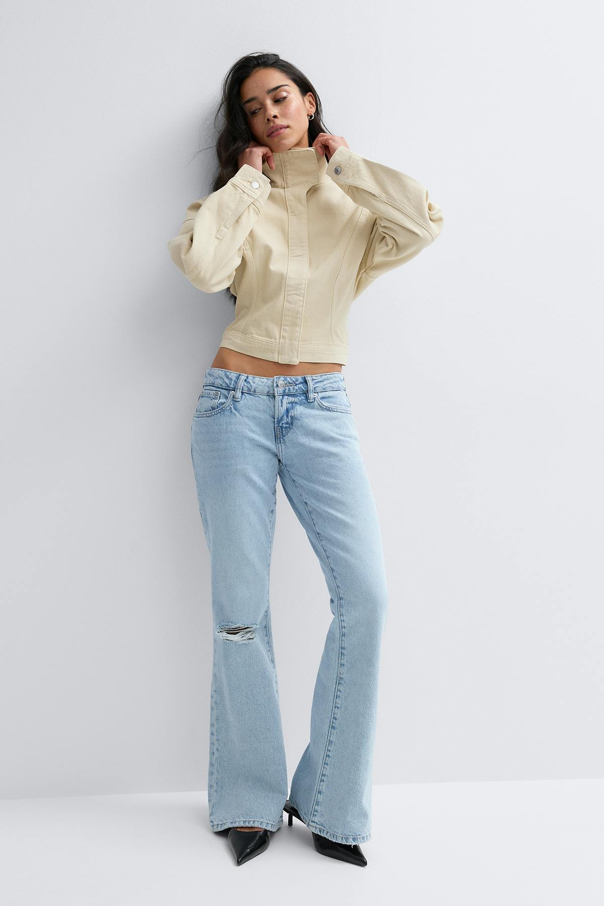 Low full length flare jeans - Bleu clair