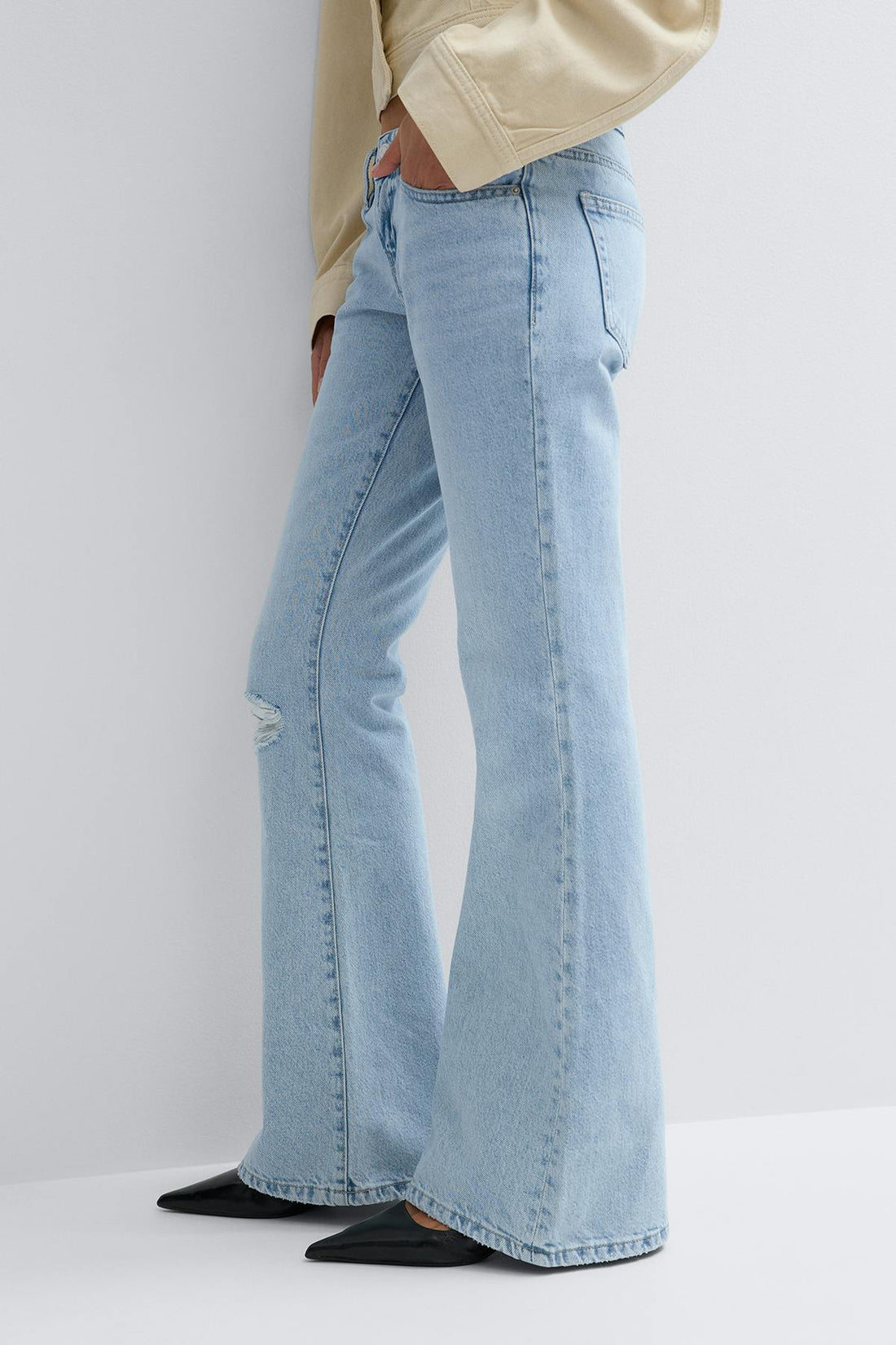 Low full length flare jeans - Bleu clair