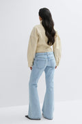 Low full length flare jeans - Bleu clair