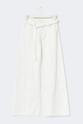 Twisted wide jeans - Blanc cassé