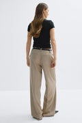 Low waist trousers - Marron foncé
