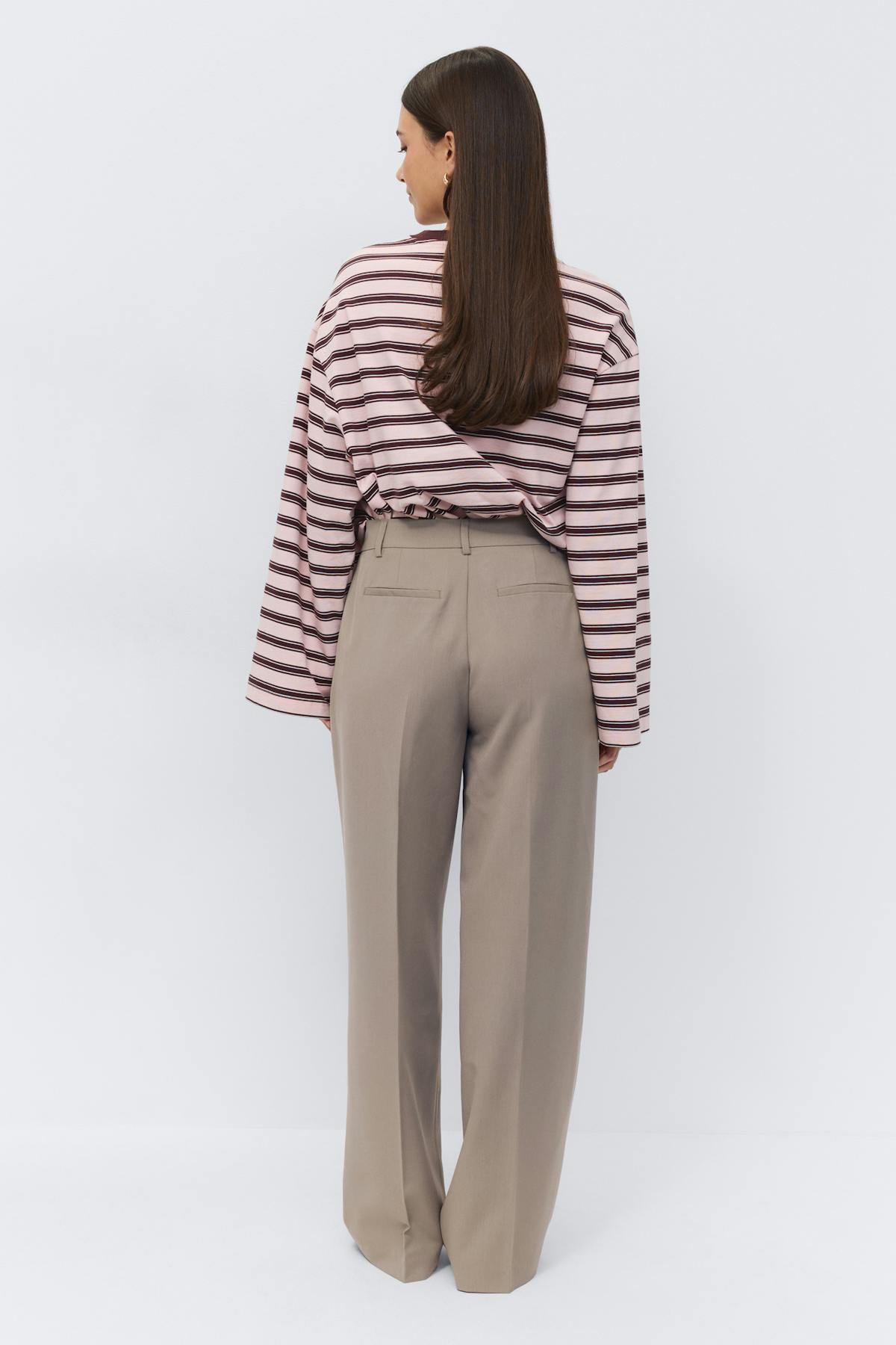 Mid wide pleated trousers - Noir