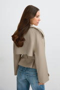 short belted trench coat - Beige